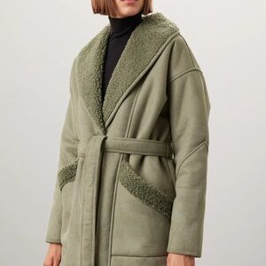 Women's Olive Teddy Jacket